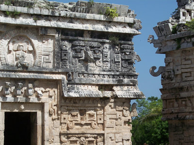 maya temple detail